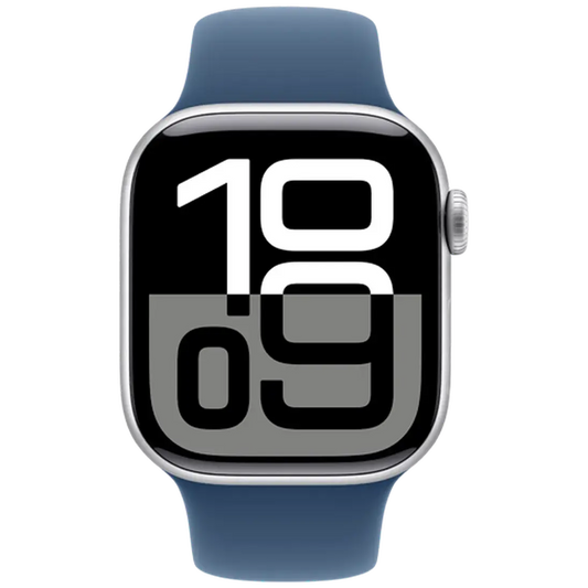 Apple Watch Series 10 42mm Argent (Bracelet En Silicone Bleu M/L) Apple