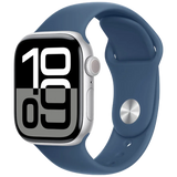 Apple Watch Series 10 42mm Argent (Bracelet En Silicone Bleu M/L) Apple
