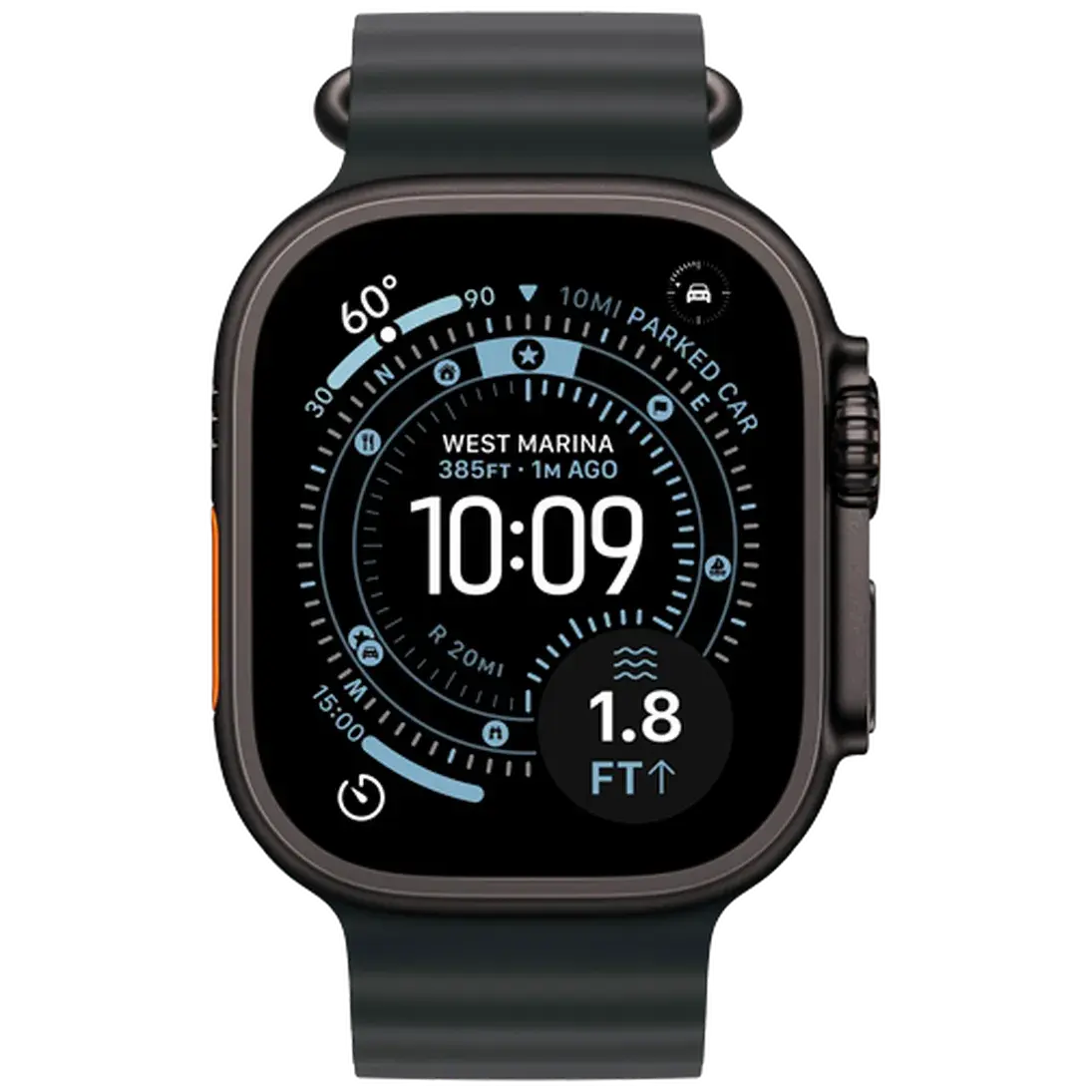 Apple Watch Ultra 3 49mm Noir (Bracelet En Silicone Noir) Apple